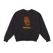 USC Trojans Charcoal SC Interlock Over Football Tackle Twill Sweatshirt